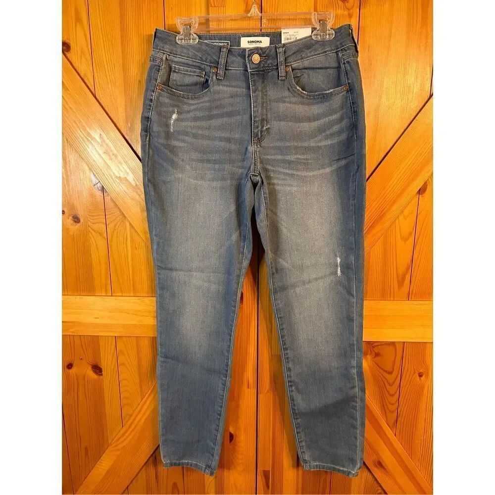 Sonoma Curvy Skinny Jeans NWT Women's Size 8R Blue Denim Stretch (4608)